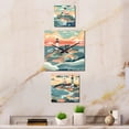 thumbnail image 1 of Designart "Guiding Light by the Coast IV" Coastal Multipanel Clock For Living Room Décor - Large Nautical & Coastal Wall Clock - Oversized Teal Wall Clock - Set Of 3, 1 of 6