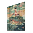 thumbnail image 1 of Designart "Guiding Light by the Coast IV" Coastal Print on Natural Pine Wood, 1 of 5