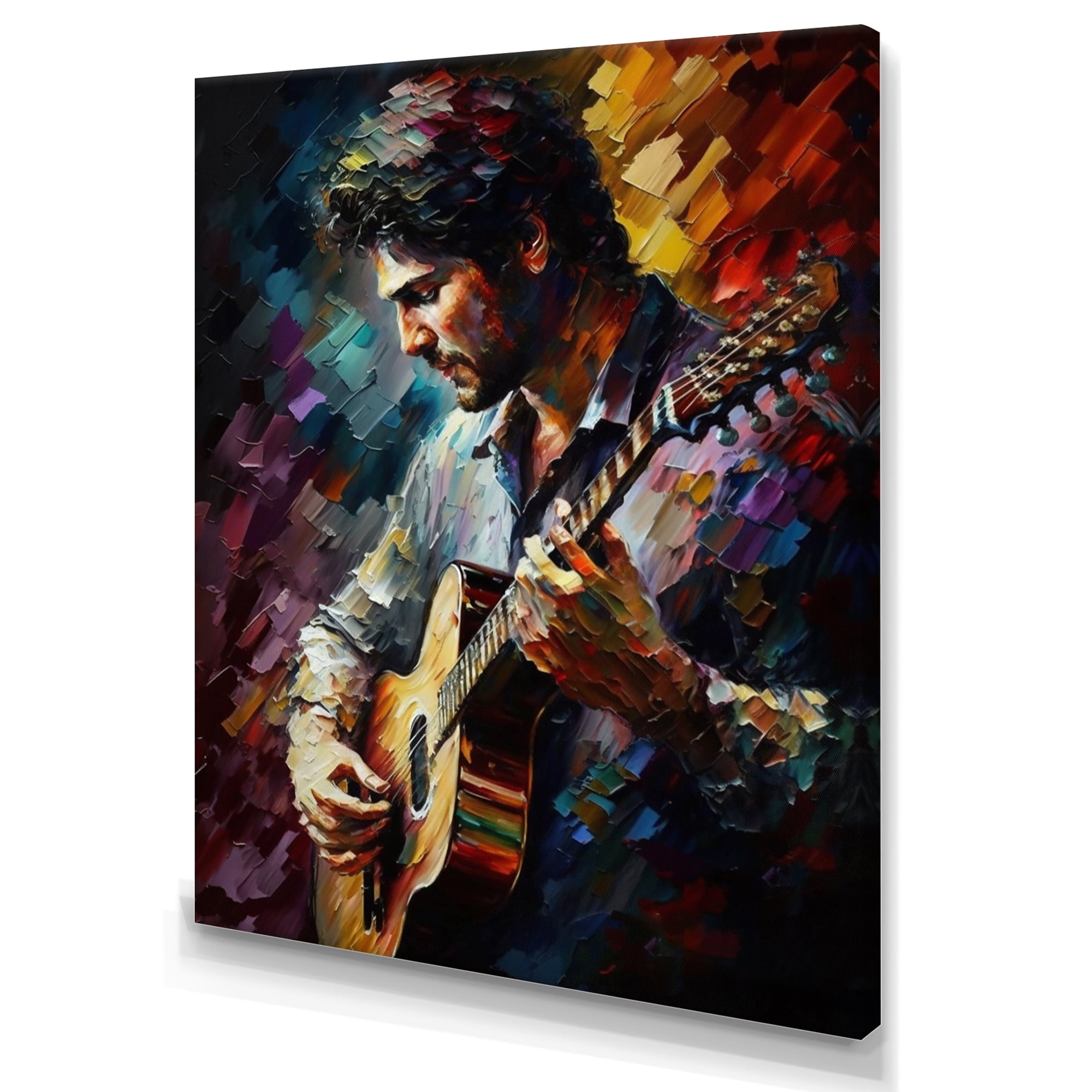 Designart Guitar Player I Canvas Wall Art