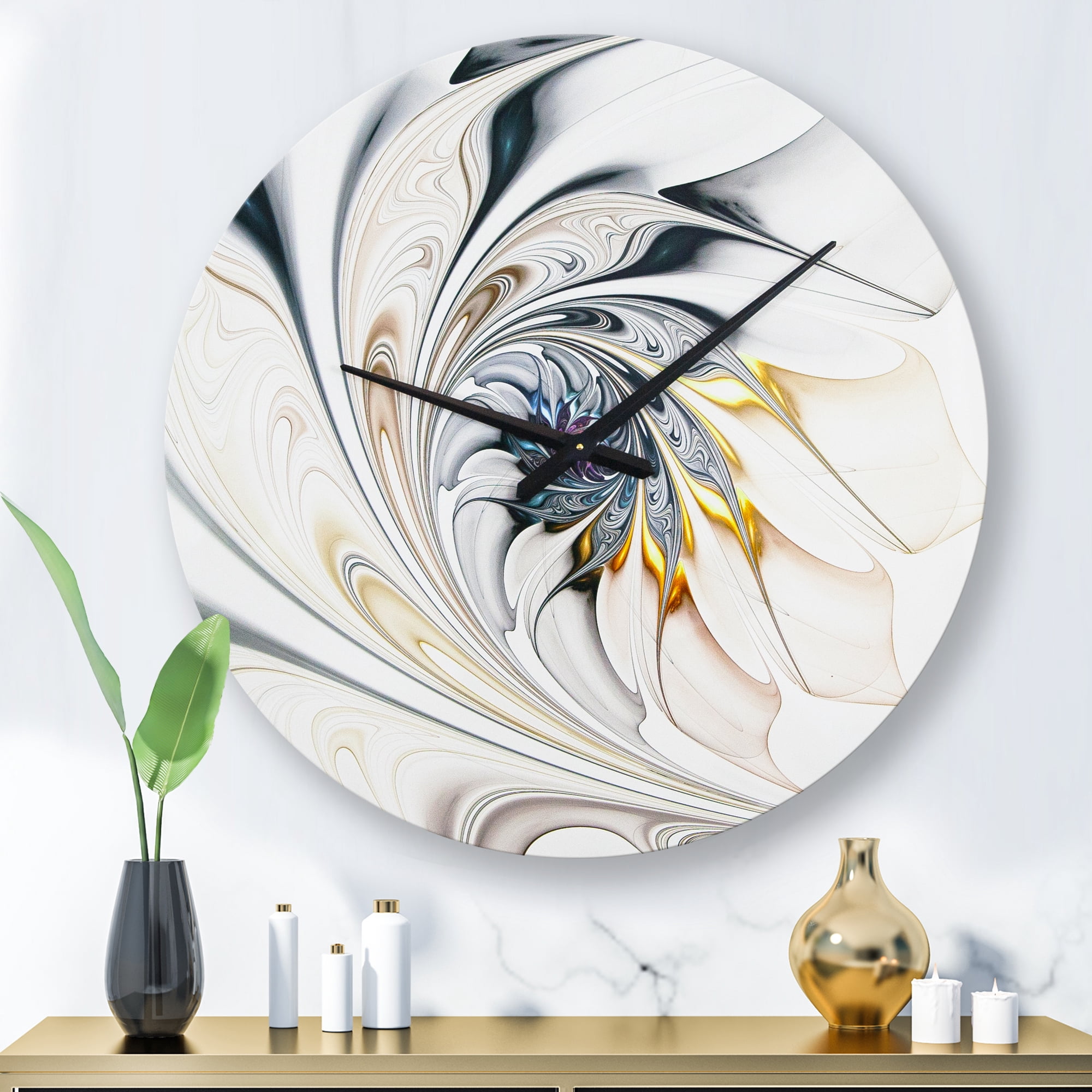 Designart 'Gun Sign With Man Shooting Gun' Modern Wall Clock