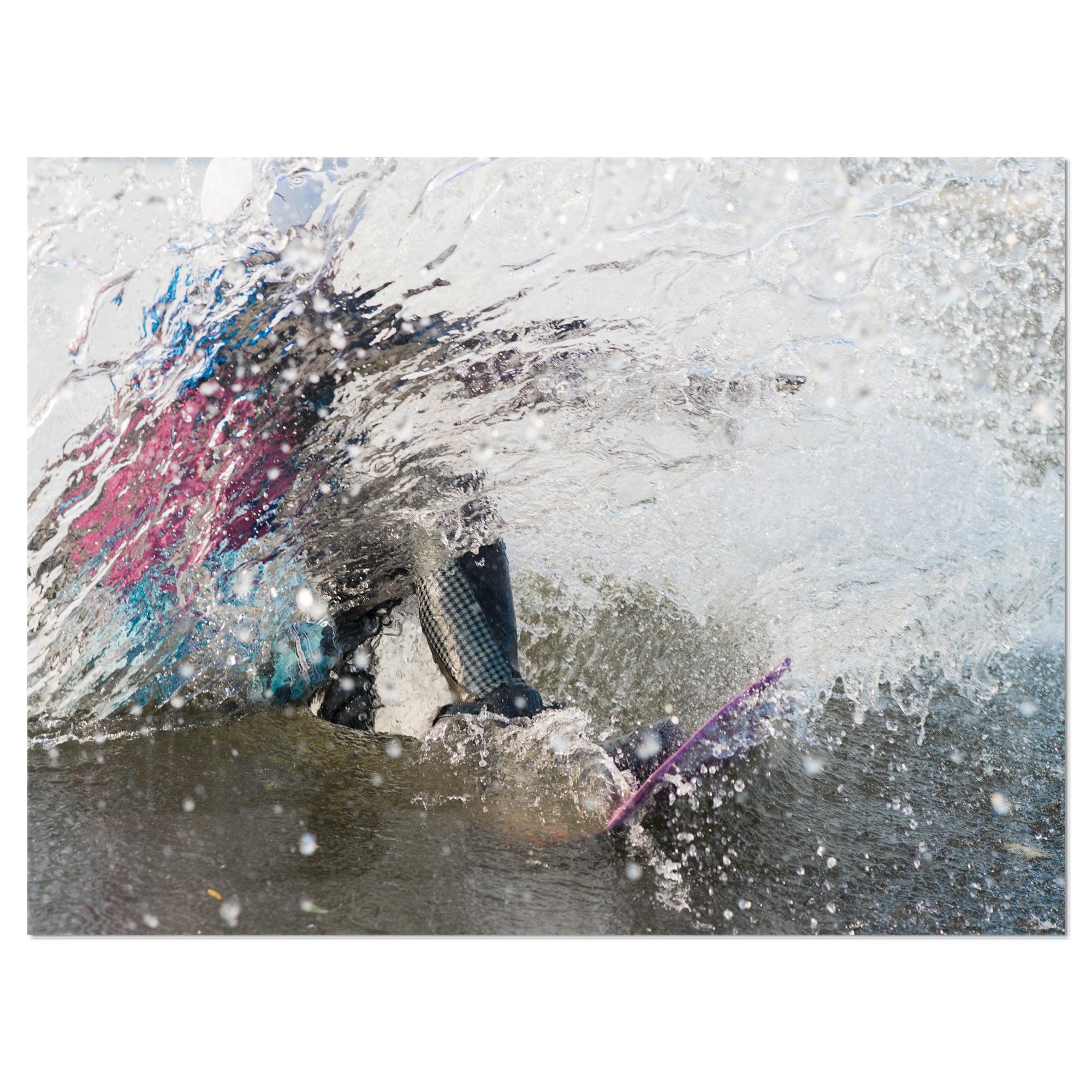 Designart 'Guy on a Wakeboard ' Landscape Metal Wall Art