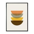 thumbnail image 1 of Designart 'Half Moons In Earth Tones Abstract Geometric Art' Modern Framed Canvas Wall Art Print, 1 of 5