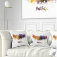 thumbnail image 1 of Designart Halifax Skyline - Cityscape Throw Pillow - 18x18, 1 of 5