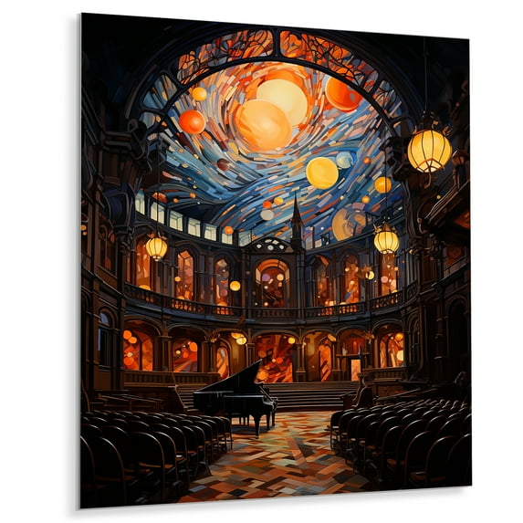 Designart "Hall Of Concert Halls art painting II" Cityscapes Metal Wall Decor
