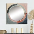thumbnail image 1 of Designart "Happy Coincidence In Vintage Rosy Pastel" Abstract Spirals Square Mirror Wall Decor Transitional - Large Gold Square Bathroom Mirror - Square Printed Wall Mirror Art, 1 of 5