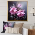 thumbnail image 1 of Designart "Hardy Fuchsia Plants in Purple Garden II" Floral Framed Wall Art - Pink Fuschia Hallway Framed Wall Art Decor, 1 of 6