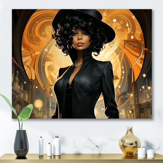 Designart "Harlem Renaissance African American Woman I" People Wall Art - Global Black African American Art Hallway Wall Art Decor