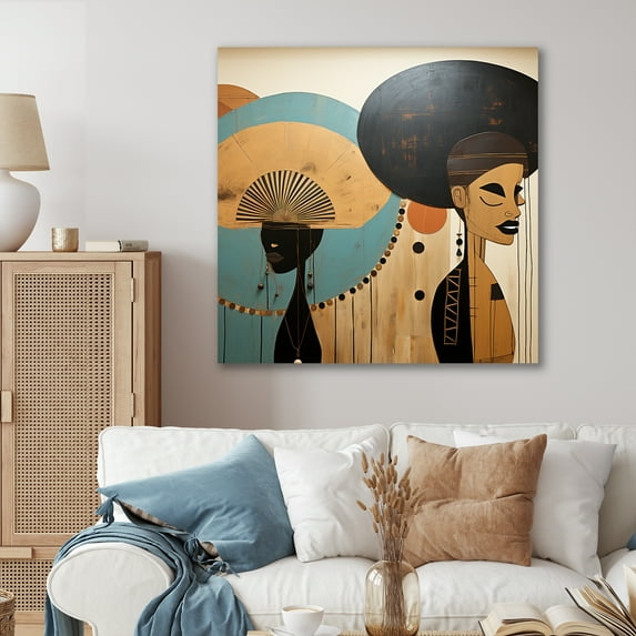 Designart "Harlem Renaissance Portrait I" People Wall Art - Global Black African American Art Hallway Wall Art Decor