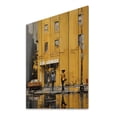thumbnail image 1 of Designart "Harlem Rhythm Yellow and Grey New York" Cityscapes Print on Natural Pine Wood, 1 of 5