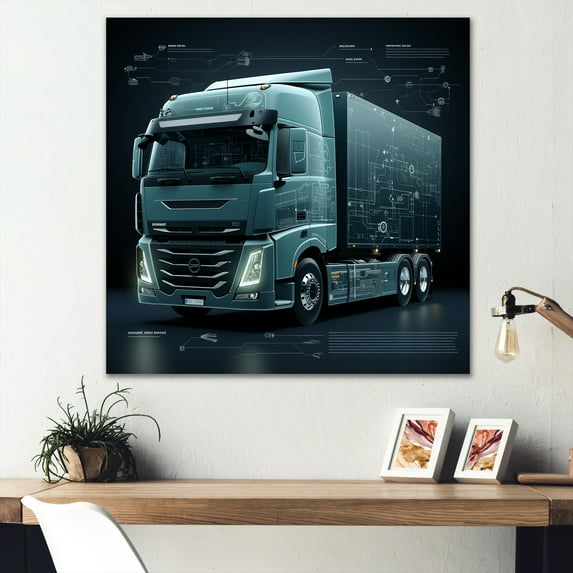 Designart "Harmonic Abstract Giant Truck I" Truck Wall Decor