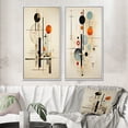 thumbnail image 1 of Designart "Harmonic Equilibrium Beige Suprematism II" Abstract Suprematism Framed Wall Art Set Of 2 - Multi-Color Abstract Framed Wall Art Set Of 2, 1 of 7