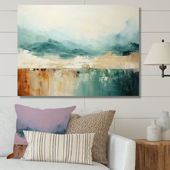 Designart "Harmonic Horizon Landscape In Minimalism" Minimalism Canvas Wall Art