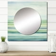 thumbnail image 1 of Designart "Harmonic Horizon Landscape in Minimalism II" Minimalism Square Mirror Wall Decor Modern - Large Green Square Bathroom Mirror - Square Printed Wall Mirror Art, 1 of 5