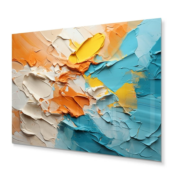 Designart "Harmonious Abstraction I" Abstract Collages Metal Wall Art Prints