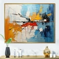 thumbnail image 1 of Designart "Harmonious Abstraction II" Abstract Collages Floater Framed Wall Art Living Room, 1 of 7
