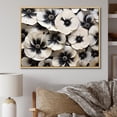 thumbnail image 1 of Designart "Harmonious Arrangement Of White And Black Pansies I" Pansies Floater Framed Wall Art Prints, 1 of 5