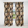 thumbnail image 1 of Designart "Harmonious Beige Rose Elegance" Floral Blackout Curtain Single Panel, 1 of 4