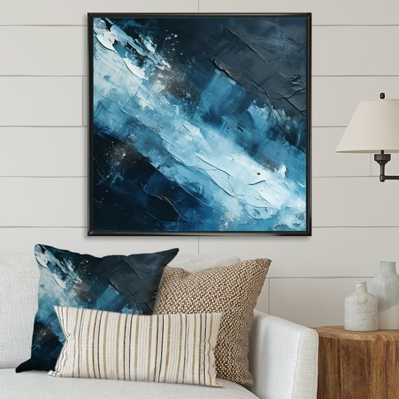Designart "Harmonious Blue Northern Sky I" Sky Floater Framed Canvas Prints