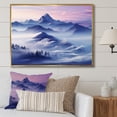 thumbnail image 1 of Designart "Harmonious Blue Peaks Of The Mountain III" Landscape Mountains Floater Framed Canvas Prints, 1 of 5
