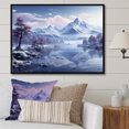 thumbnail image 1 of Designart "Harmonious Blue Peaks Of The Mountain" Landscape Mountains Floater Framed Wall Art Prints, 1 of 5