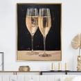 thumbnail image 1 of Designart "Harmonious Champagne Notes I" Champagne Floater Framed Wall Art Living Room, 1 of 5