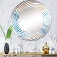 thumbnail image 1 of Designart "Harmonious Coastal Views I" Abstract Spiral Round Wall Mirror - Oval Printed Decorative Mirror - Multiple Color Options, 1 of 5