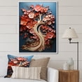 thumbnail image 1 of Designart "Harmonious Coral Toned Trees II" Tree Redwood Floater Framed Wall Art Prints, 1 of 5