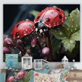 thumbnail image 1 of Designart "Harmonious Encounter With Botanical Ladybug III" Ladybug Wall Decor, 1 of 7