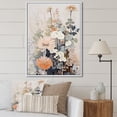 thumbnail image 1 of Designart "Harmonious Floral Kaleidoscope" Flowers Floater Framed Wall Art Living Room, 1 of 5