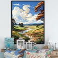 thumbnail image 1 of Designart "Harmonious Landscape Of A Japanese Golf Course IV" Landscape Forest River Floater Framed Wall Decor, 1 of 1