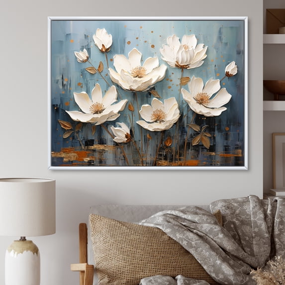Designart "Harmonious Lotus Serenity II" Lotus Floater Framed Canvas Prints