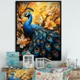 thumbnail image 1 of Designart "Harmonious Majesty Of Flowerful Peacocks II" Animals Peacock Floater Framed Wall Decor, 1 of 5
