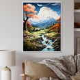thumbnail image 1 of Designart "Harmonious River In Alcohol Ink I" Countryside Floater Framed Wall Art Prints, 1 of 5