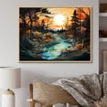 thumbnail image 1 of Designart "Harmonious River In Alcohol Ink II" Countryside Floater Framed Canvas Prints, 1 of 5
