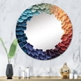 thumbnail image 1 of Designart "Harmonious Spectrum Opt Art wall decor III" Modern Round Wall Mirror - Abstract Oval Printed Decorative Oversized Mirror - Multiple Color Options, 1 of 4