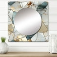 thumbnail image 1 of Designart "Harmonious Teal And Grey Marble Essence" 0 Teal Large Square Mirror - Square Bedroom Mirror Printed Wall Decor - Glam Square Printed Wall Mirror Art, 1 of 5