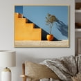 thumbnail image 1 of Designart "Harmonious Void In Yellow And Blue Minimalism" Minimalism Floater Framed Wall Art Living Room, 1 of 5
