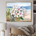 thumbnail image 1 of Designart "Harmonious White Plumeria By The Seashore I" Plumeria Floater Framed Canvas Prints, 1 of 5
