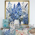 thumbnail image 1 of Designart "Harmonized Blue Bonnets In Vase" Blue Bonnets Picture Framed Canvas Prints, 1 of 5