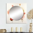 thumbnail image 1 of Designart "Harmonizing Grace Antique Pink Gold IV" Modern Geometric Square Mirror For Wall Decor - Large Gold Square Printed Wall Mirror Art - Square Modern Mirror - Wall Mounted Square Large Mirror, 1 of 5