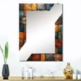 thumbnail image 1 of Designart "Harmony of Geometric Brown Abstract Tiles I" Abstract Tile Oversized Wall Mirror - Modern Abstract Hallway Decorative Wall Mirrors - Multiple Color Options, 1 of 6
