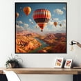 thumbnail image 1 of Designart "Harmony In Skies: Balloon Voyage II" Hot Air Balloon Floater Framed Canvas Art Print, 1 of 5