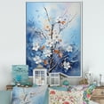 thumbnail image 1 of Designart "Harmony In Snowy Blooms I" Snow Floater Framed Wall Art Prints, 1 of 5