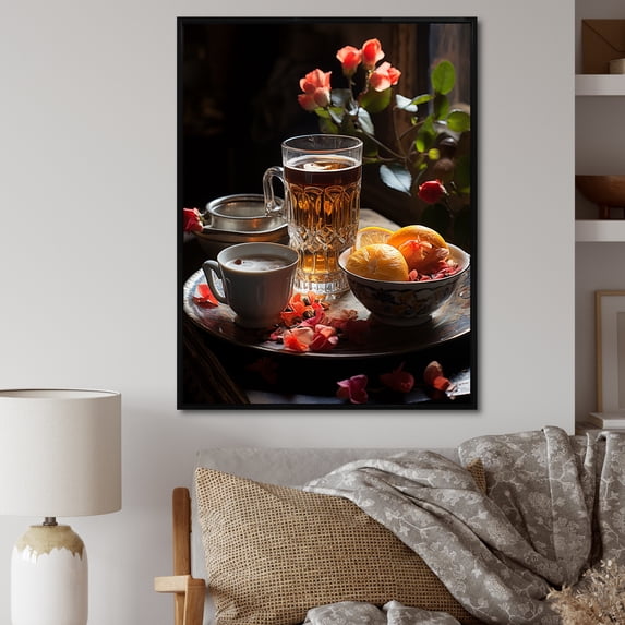 Designart "Harmony In The Aroma Of Cuban Coffee" Cuba Floater Framed Canvas Wall Art