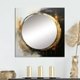 thumbnail image 1 of Designart "Harmony Of Yin And Yang Transcendent Gold And Black" Abstract Painting Square Mirror Wall Decor Modern - Large Gold Square Bathroom Mirror - Square Printed Wall Mirror Art, 1 of 5