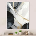 thumbnail image 1 of Designart "Harmony of Marble Black and Gold I" Abstract Marble Metal Wall Decor, 1 of 5