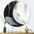 thumbnail image 1 of Designart "Harmony of Marble Black and Gold II" Abstract Marble Metal Round Art Print, 1 of 5