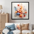 thumbnail image 1 of Designart "Harmony of Orange and Blue Circles I" Abstract Framed Wall Art Decor - Modern Orange Abstract Geometric Bedroom Framed Canvas Wall Art, 1 of 6
