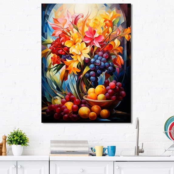 Designart "Harvest Of Blossoming Colors II" Fruits Canvas Prints