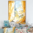 thumbnail image 1 of Designart "Harvest View from Farm Windows II" Farm Framed Wall Art - Country Yellow Farm Windows Entryway Framed Wall Art Print, 1 of 6